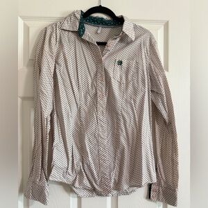 Cinch Polka Dot Button-Up Shirt
